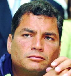 Rafael Correa canceled a visit to Cuba to deal with the crisis at home.